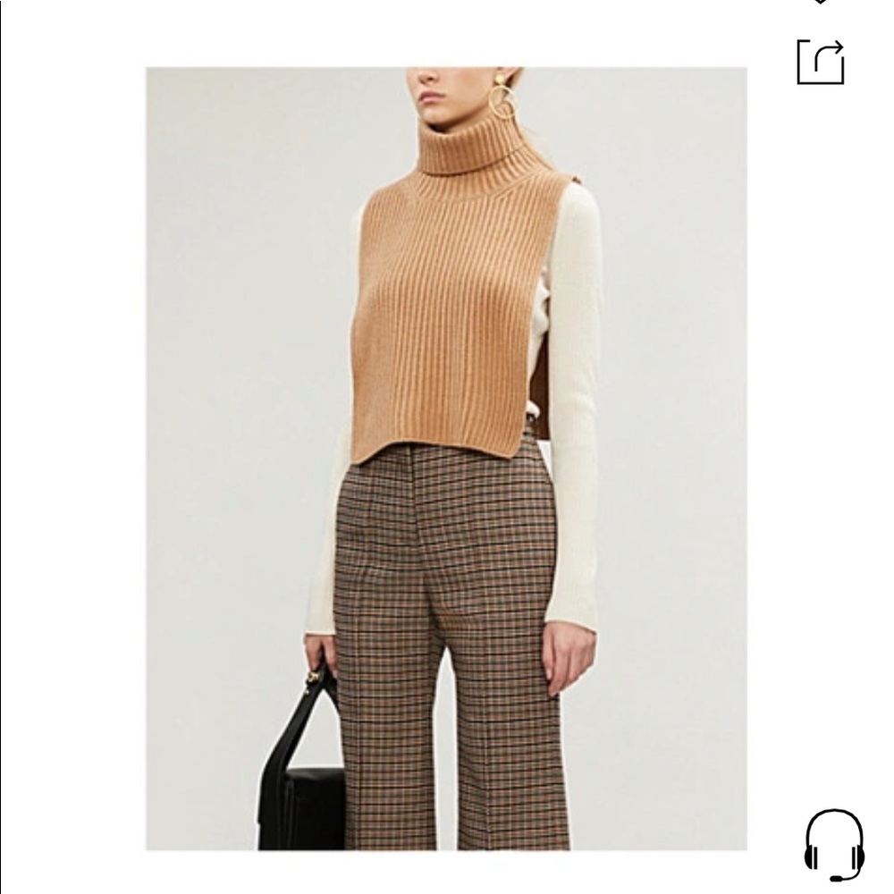 Sandro wool blend snood in forest green